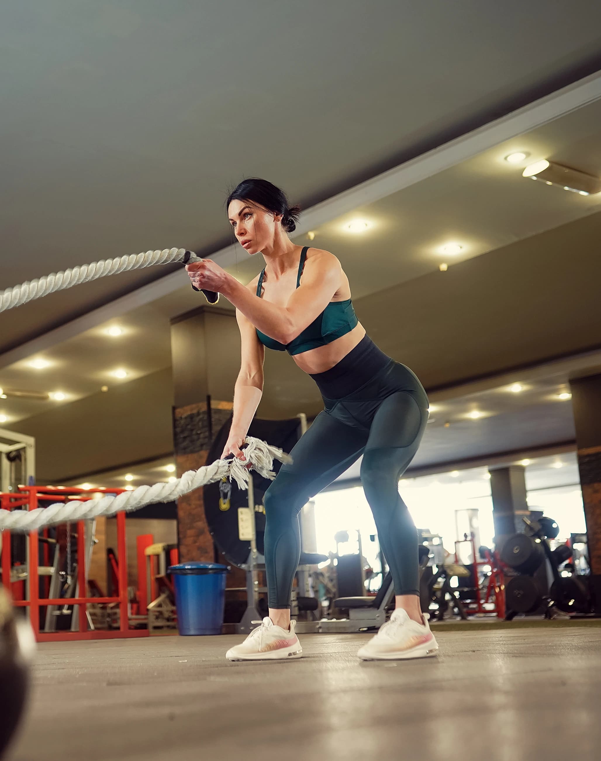 Person working out in a gym